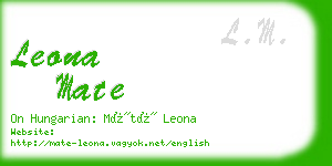 leona mate business card